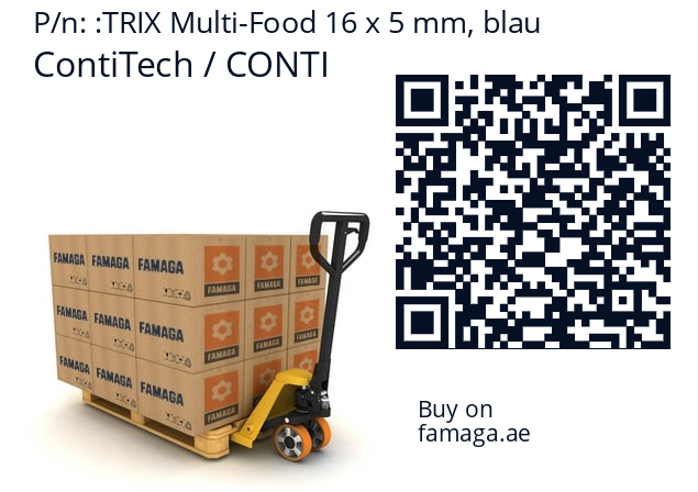   ContiTech / CONTI TRIX Multi-Food 16 x 5 mm, blau