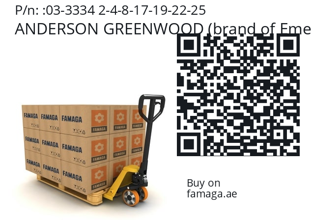   ANDERSON GREENWOOD (brand of Emerson) 03-3334 2-4-8-17-19-22-25