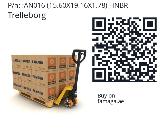   Trelleborg AN016 (15.60X19.16X1.78) HNBR