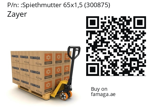   Zayer Spiethmutter 65x1,5 (300875)